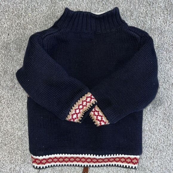Fair Isle Full Zipper Sherpa Skyr Toddler cardigan winter style cute sweater 18M - Picture 5 of 5